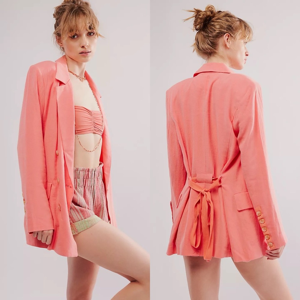Free People Olivia Blazer in Strawberry Colada